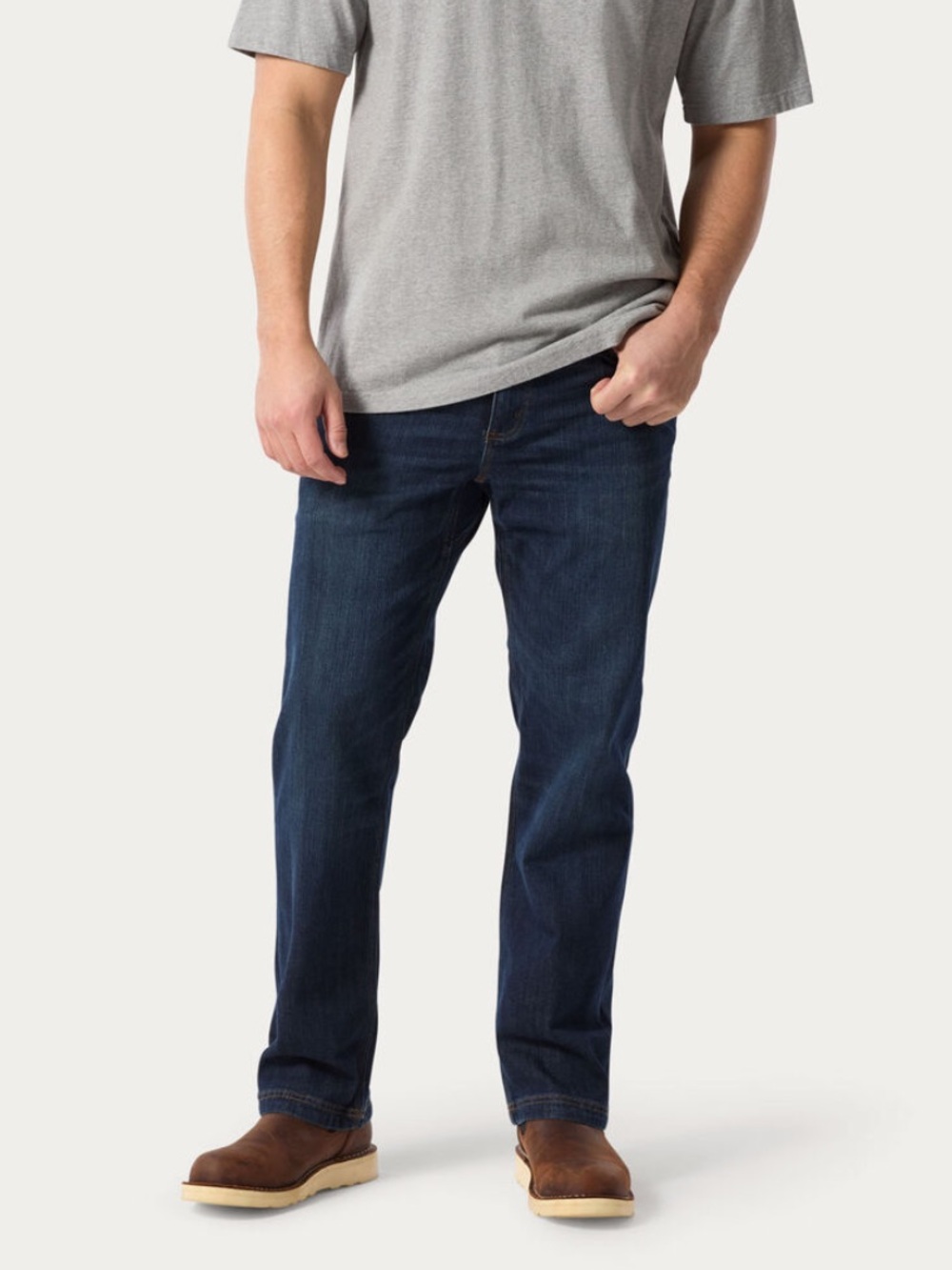 Duluth Trading Co. Ballroom Double Flex Relaxed Fit Jeans Washed Dark Indigo